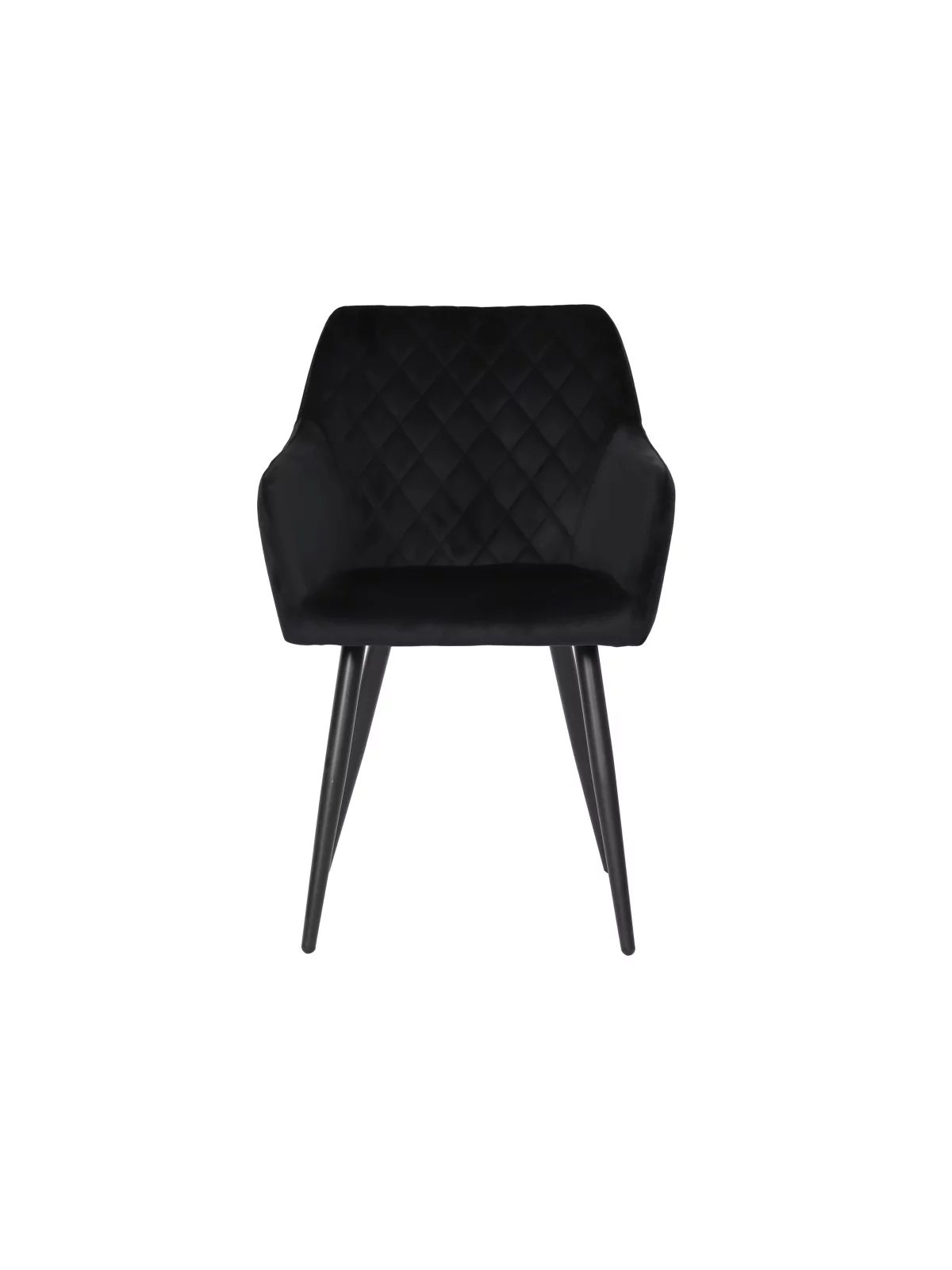 Set of 4 FLINDY Quilted Velvet Dining Chair with Diamond Pattern