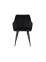 Set of 4 FLINDY Quilted Velvet Dining Chair with Diamond Pattern