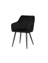 Set of 4 FLINDY Quilted Velvet Dining Chair with Diamond Pattern