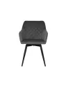 Set of 4 CARLO-SWISwivel Quilted Velvet Dining Chair with Diamond P...