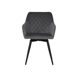 Set of 4 CARLO-SWISwivel Quilted Velvet Dining Chair with Diamond P...