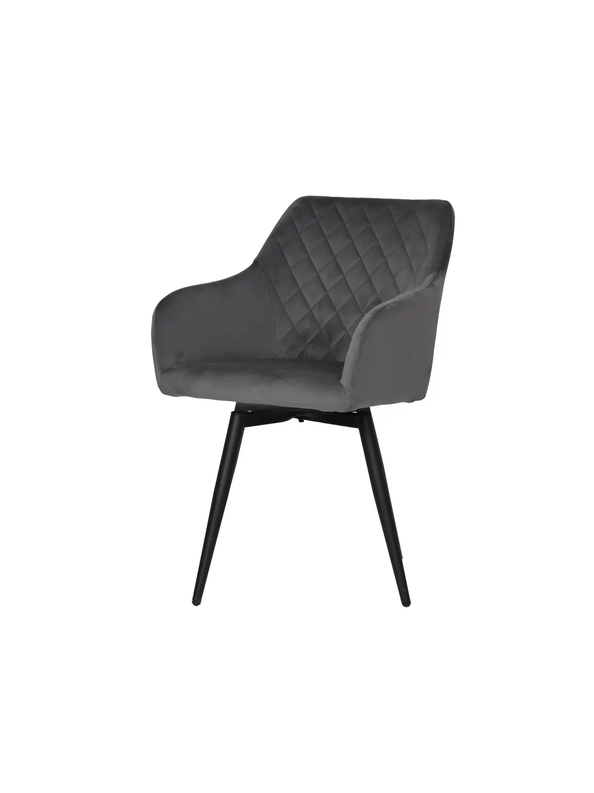 Set of 4 CARLO-SWISwivel Quilted Velvet Dining Chair with Diamond P...