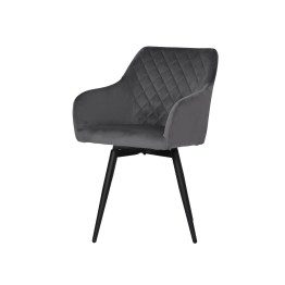 Set of 4 CARLO-SWISwivel Quilted Velvet Dining Chair with Diamond P...