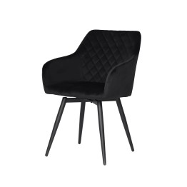 Lot de 4 CARLO-SWI Chaise de Salle à Manger Pivotante en Velours Ma...