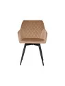 Set of 4 CARLO-SWISwivel Quilted Velvet Dining Chair with Diamond P...