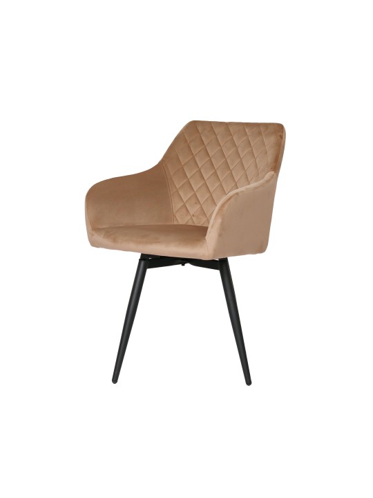 Lot de 4 CARLO-SWI Chaise de Salle à Manger Pivotante en Velours Ma...