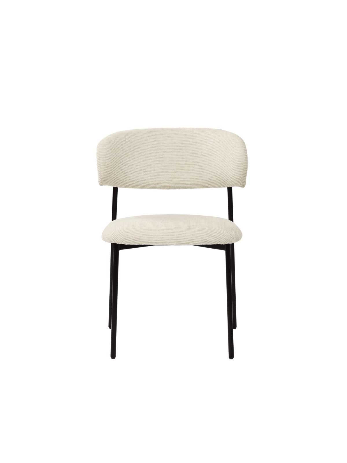 Lot de 4 KELLY Chaise de Salle à Manger Minimaliste en Tissu Bouclé...