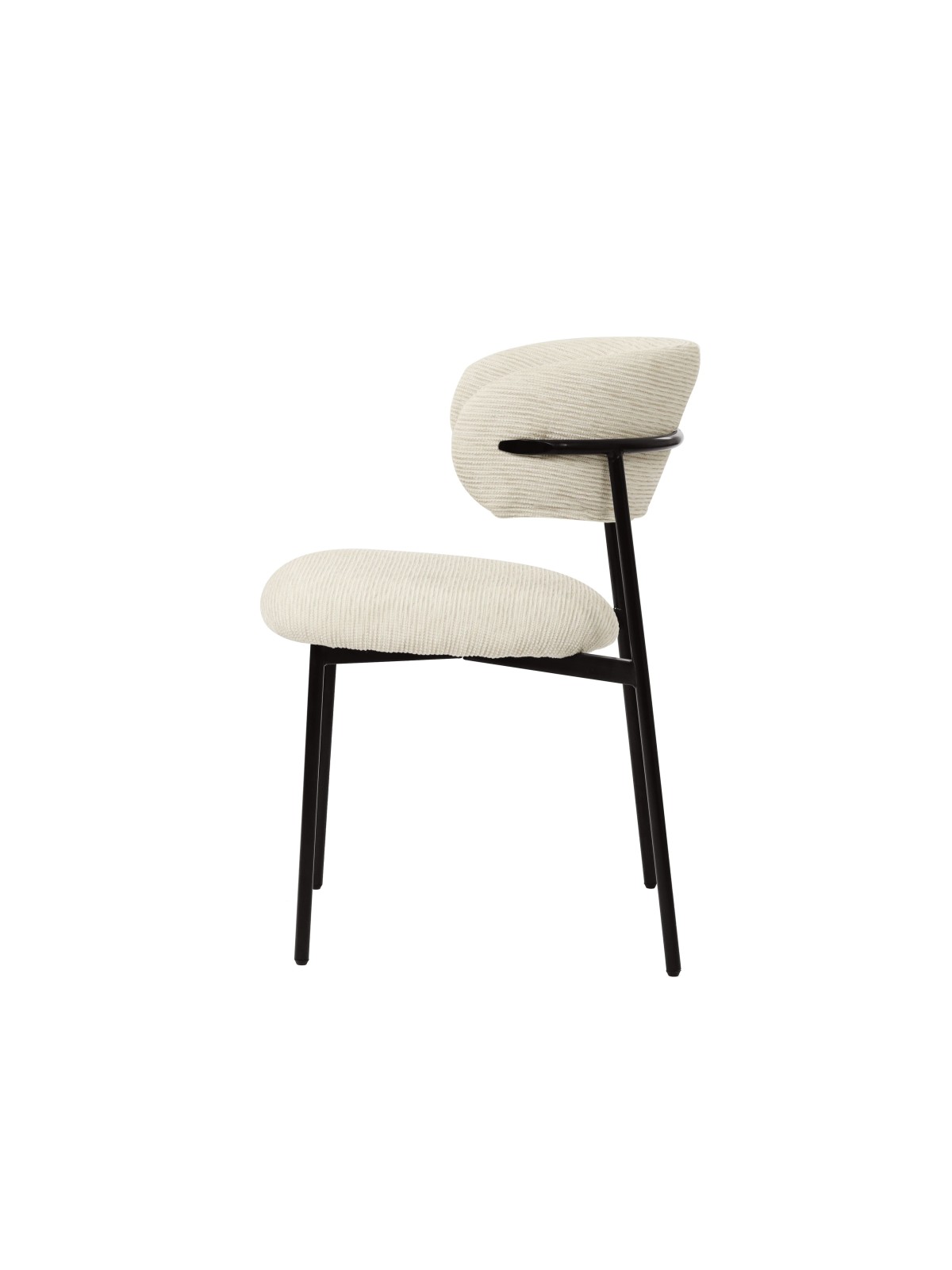 Lot de 4 KELLY Chaise de Salle à Manger Minimaliste en Tissu Bouclé...