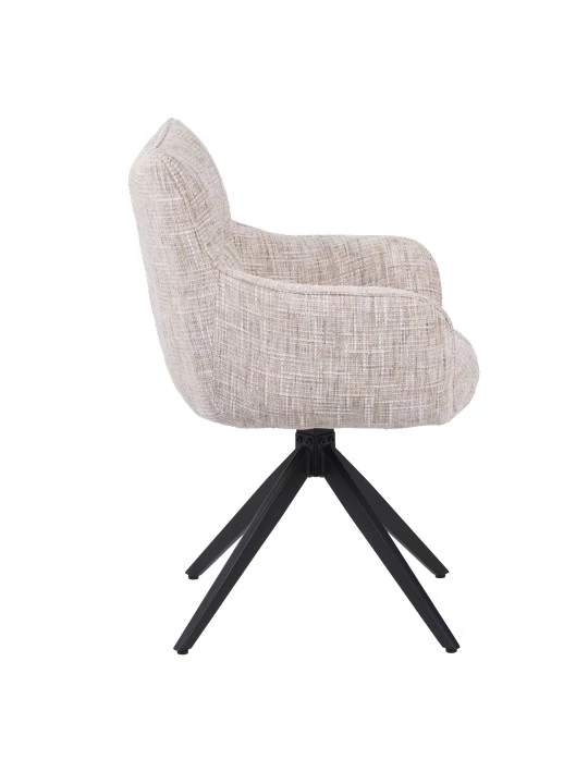 Set of 4 SELINA Modern 360° Swivel Accent Chair with Spider Base