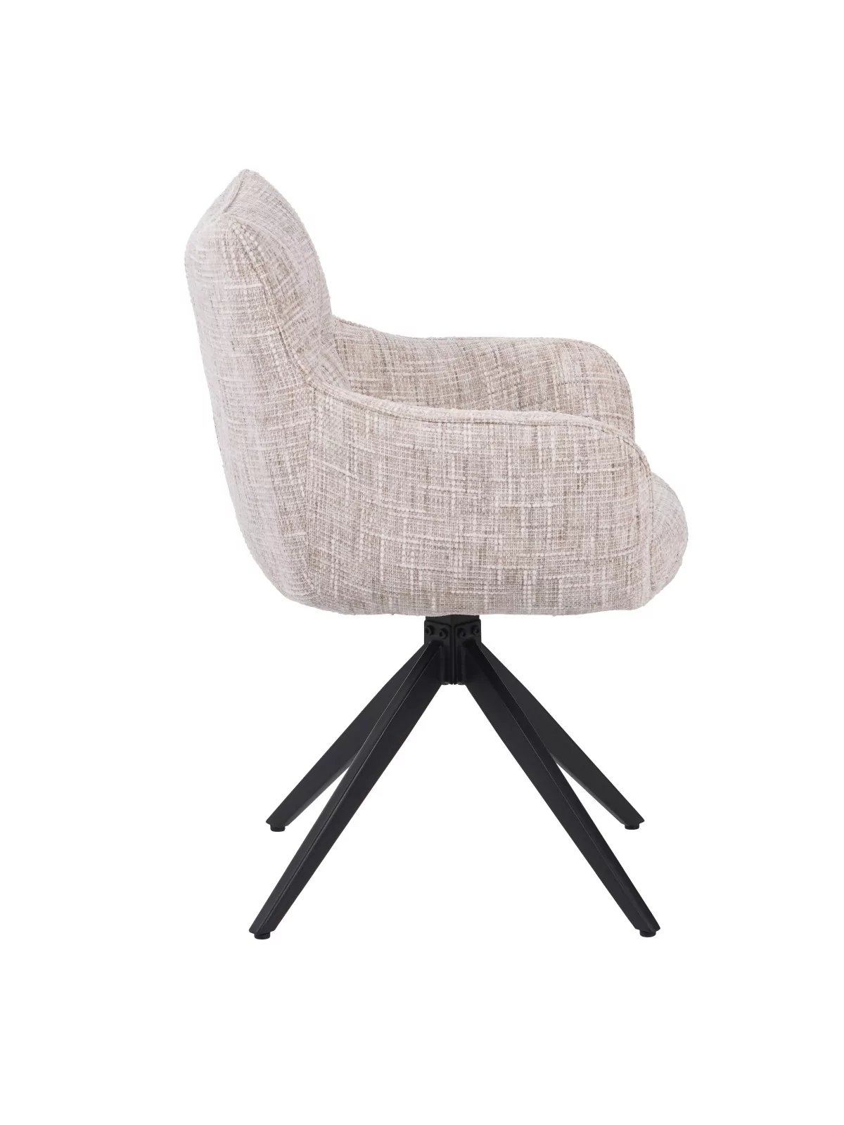 Set of 4 SELINA Modern 360° Swivel Accent Chair with Spider Base