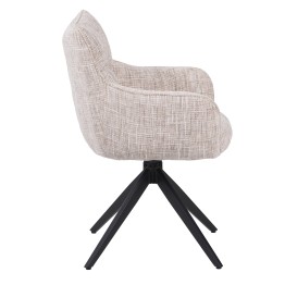 Set of 4 SELINA Modern 360° Swivel Accent Chair with Spider Base