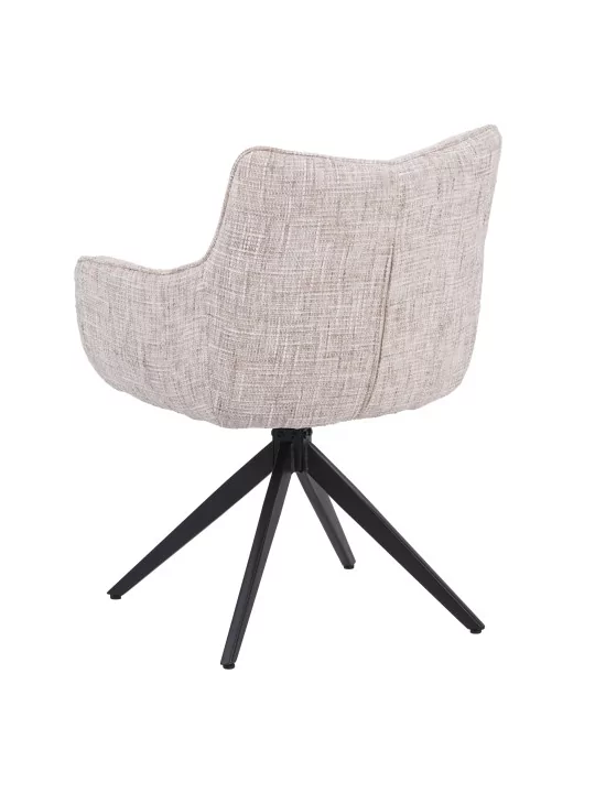 Lot de 4 SELINA Fauteuil Pivotant Moderne à 360° avec Base Araignée...