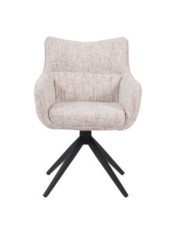 Set of 4 SELINA Modern 360° Swivel Accent Chair with Spider Base