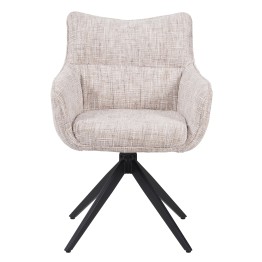 Set of 4 SELINA Modern 360° Swivel Accent Chair with Spider Base