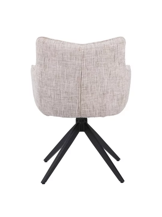 Set of 4 SELINA Modern 360° Swivel Accent Chair with Spider Base