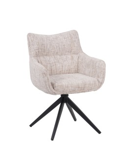 Set of 4 SELINA Modern 360° Swivel Accent Chair with Spider Base