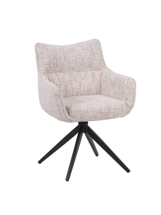 Set of 4 SELINA Modern 360° Swivel Accent Chair with Spider Base