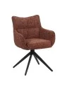 Lot de 4 SELINA Fauteuil Pivotant Moderne à 360° avec Base Araignée...