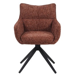 Set of 4 SELINA Modern 360° Swivel Accent Chair with Spider Base