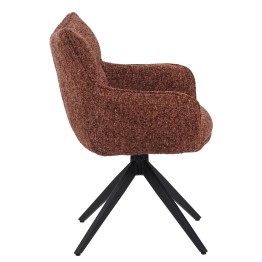 Set of 4 SELINA Modern 360° Swivel Accent Chair with Spider Base