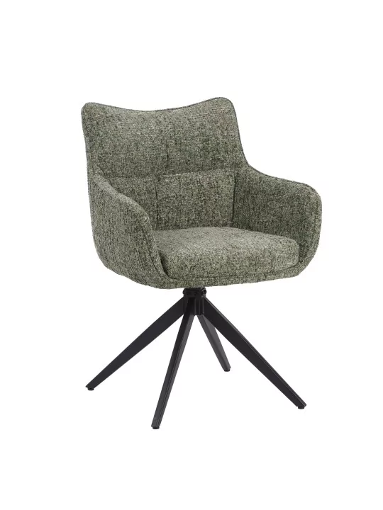 Set of 4 SELINA Modern 360° Swivel Accent Chair with Spider Base