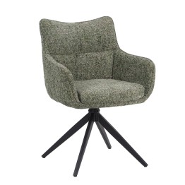 Set of 4 SELINA Modern 360° Swivel Accent Chair with Spider Base