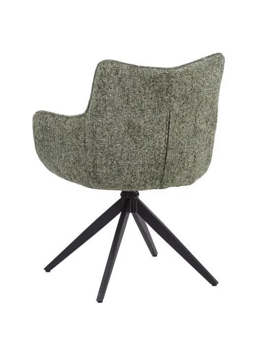 Set of 4 SELINA Modern 360° Swivel Accent Chair with Spider Base