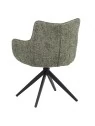 Lot de 4 SELINA Fauteuil Pivotant Moderne à 360° avec Base Araignée...