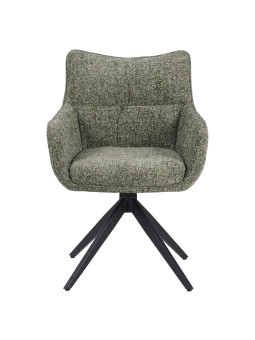Set of 4 SELINA Modern 360° Swivel Accent Chair with Spider Base
