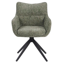 Set of 4 SELINA Modern 360° Swivel Accent Chair with Spider Base