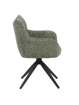 Set of 4 SELINA Modern 360° Swivel Accent Chair with Spider Base