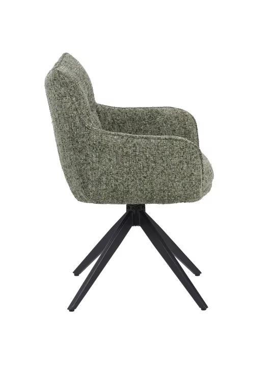 Set of 4 SELINA Modern 360° Swivel Accent Chair with Spider Base