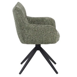 Set of 4 SELINA Modern 360° Swivel Accent Chair with Spider Base