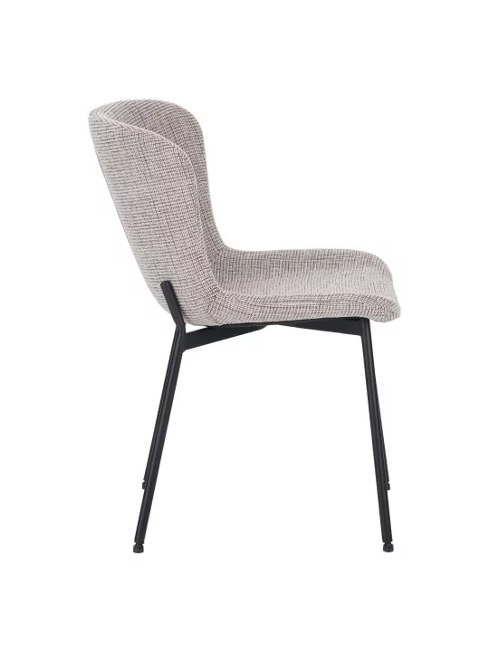 Lot de 6 RIYA Chaise Contemporaine avec Revêtement en Tissu Bouclé ...