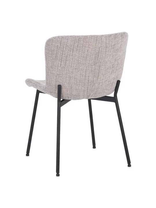 Lot de 6 RIYA Chaise Contemporaine avec Revêtement en Tissu Bouclé ...