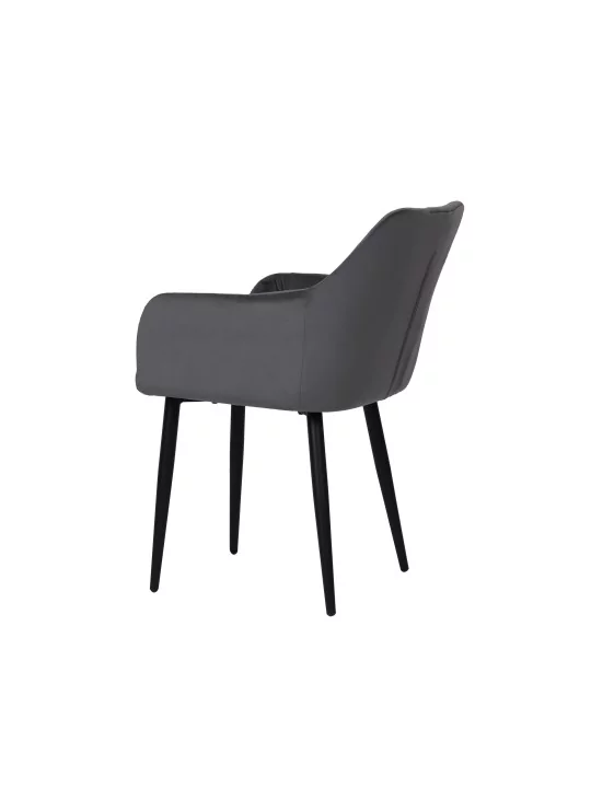 Lot de 6 MARIO Fauteuil en Velours Capitonné au Style Contemporain ...
