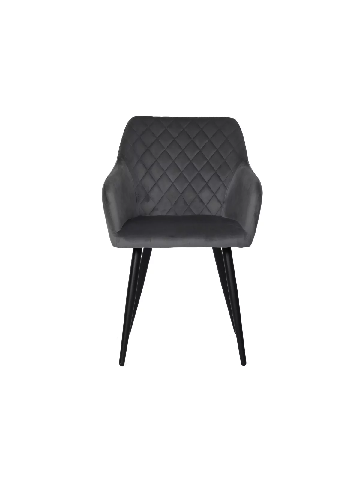 Set of 6 FLINDY Quilted Velvet Dining Chair with Diamond Pattern