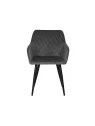 Set of 6 FLINDY Quilted Velvet Dining Chair with Diamond Pattern