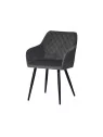 Set of 6 FLINDY Quilted Velvet Dining Chair with Diamond Pattern