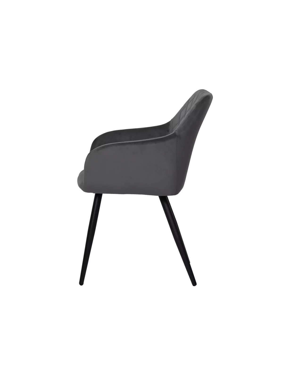 Set of 6 FLINDY Quilted Velvet Dining Chair with Diamond Pattern