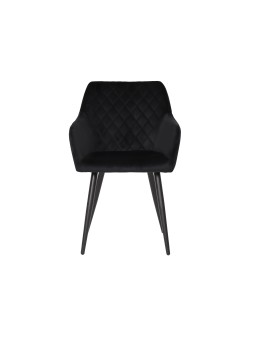 Set of 6 FLINDY Quilted Velvet Dining Chair with Diamond Pattern