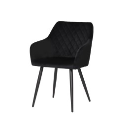 Set of 6 FLINDY Quilted Velvet Dining Chair with Diamond Pattern