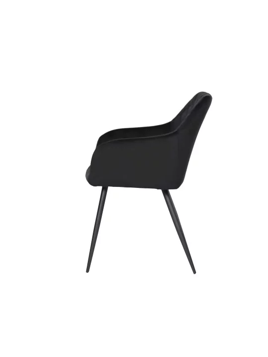 Set of 6 FLINDY Quilted Velvet Dining Chair with Diamond Pattern