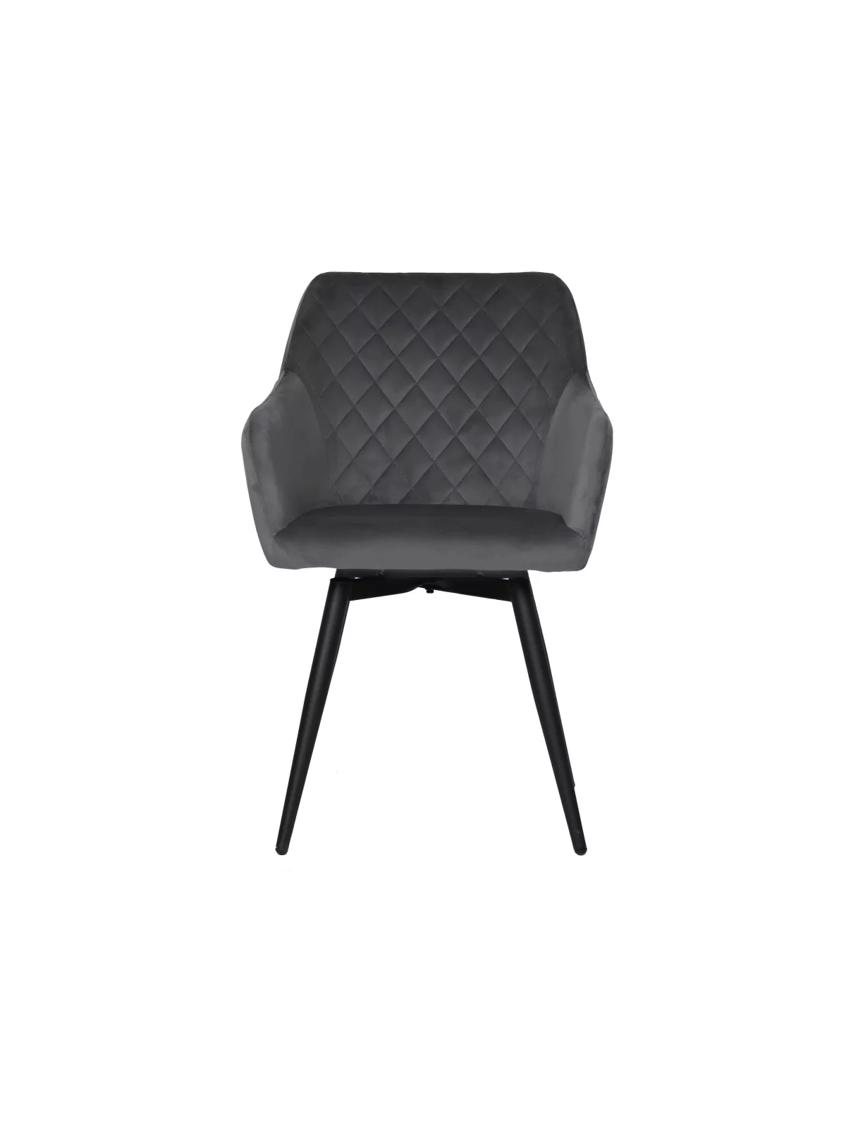 Set of 6 CARLO-SWI Swivel Quilted Velvet Dining Chair with Diamond ...