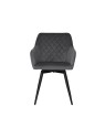 Set of 6 CARLO-SWI Swivel Quilted Velvet Dining Chair with Diamond ...
