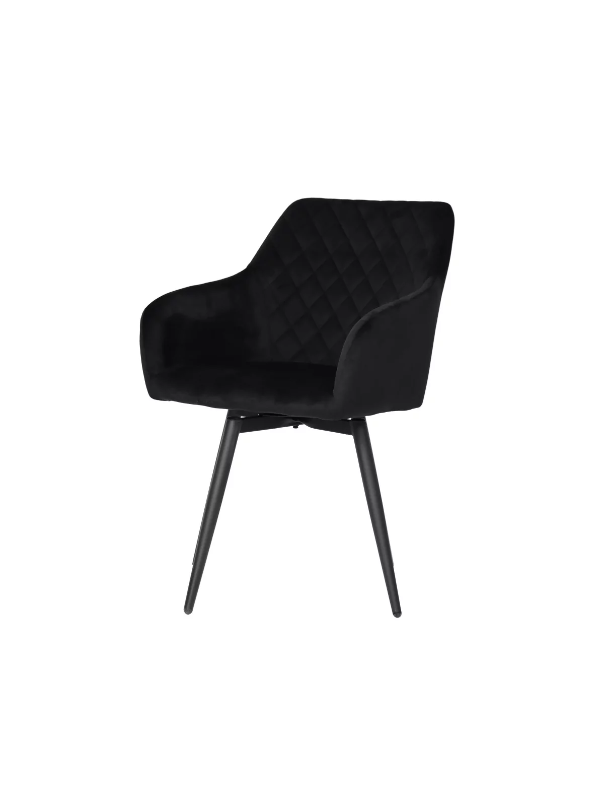 Set of 6 CARLO-SWI Swivel Quilted Velvet Dining Chair with Diamond ...