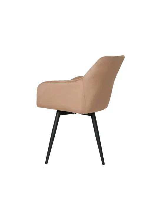 Set of 6 CARLO-SWI Swivel Quilted Velvet Dining Chair with Diamond ...