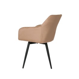 Set of 6 CARLO-SWI Swivel Quilted Velvet Dining Chair with Diamond ...