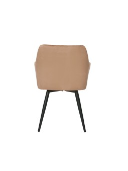 Set of 6 CARLO-SWI Swivel Quilted Velvet Dining Chair with Diamond ...