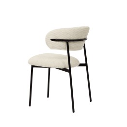 Lot de 6 KELLY Chaise de Salle à Manger Minimaliste en Tissu Bouclé...